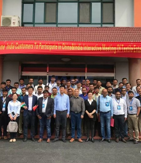 中印紡織交流（一） 牛了！30余家印度紡企中國考察，海佳把展會開到工廠里！